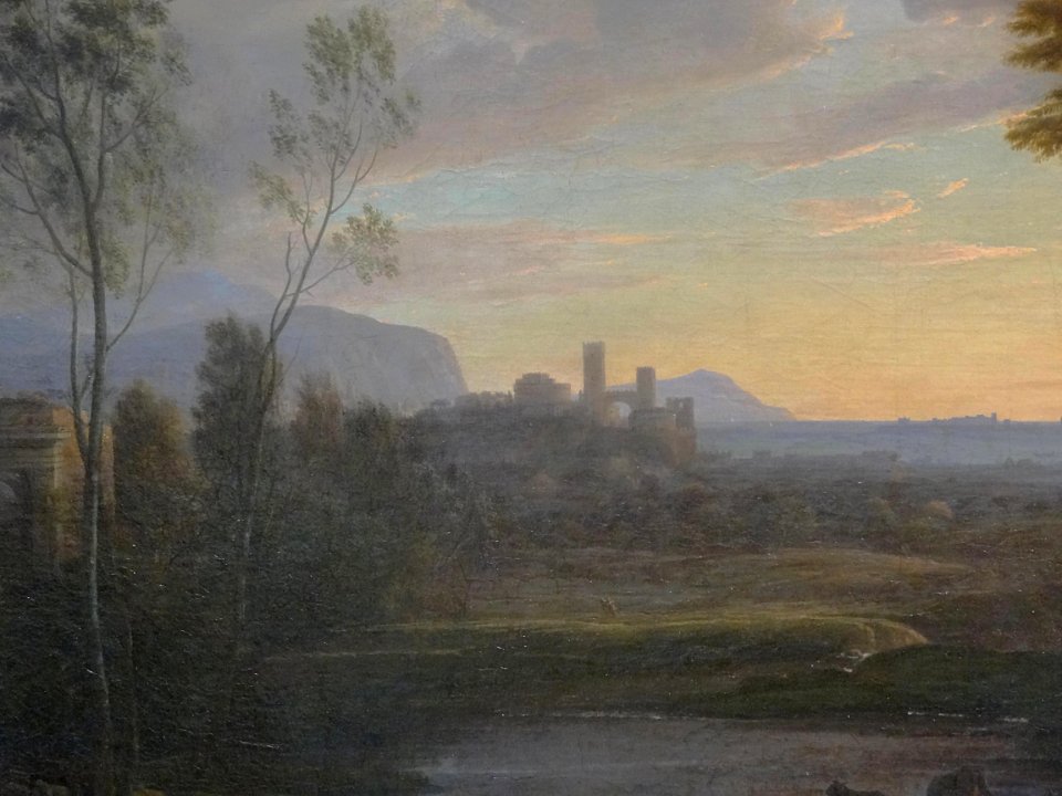 "Paysage avec Paris et Oenone", dit "Le gué" (détail), Cla…