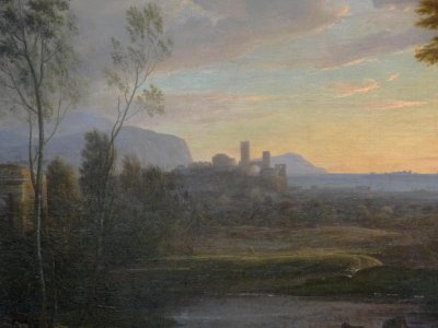 "Paysage avec Paris et Oenone", dit "Le gué" (détail), Cla…