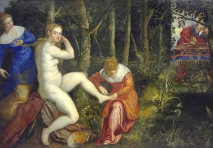 "Suzanne au bain", Tintoret, 1550. Galerie du temps, Louvr…