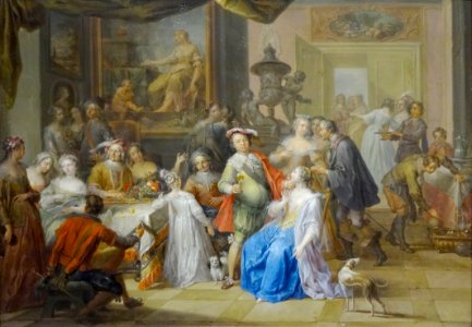 "Elégante compagnie dans un intérieur de palais" ou "Scène…