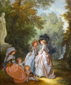 Femmes et enfants dans un parc", Louis Roland Trinquesse. …
