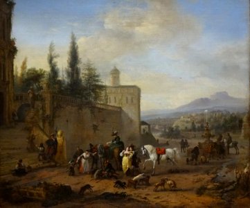 "Le départ pour la chasse, à proximité d'un palais", Phili…