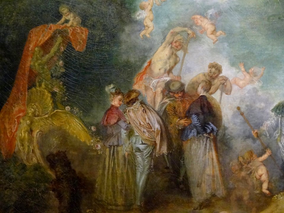 "Pèlerinage à l'île de Cythère", Antoine Watteau, 1717. Ex…