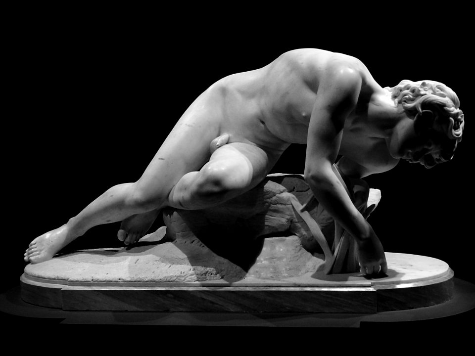 "Narcisse", Ernest Hiolle, 1868. Exposition "Métamorphoses…