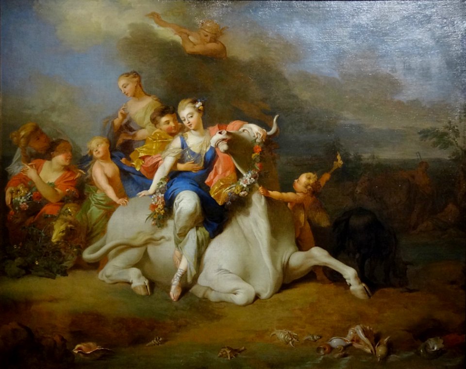 "Enlèvement d'Europe", Sébastien II Leclerc, avant 1714. E…