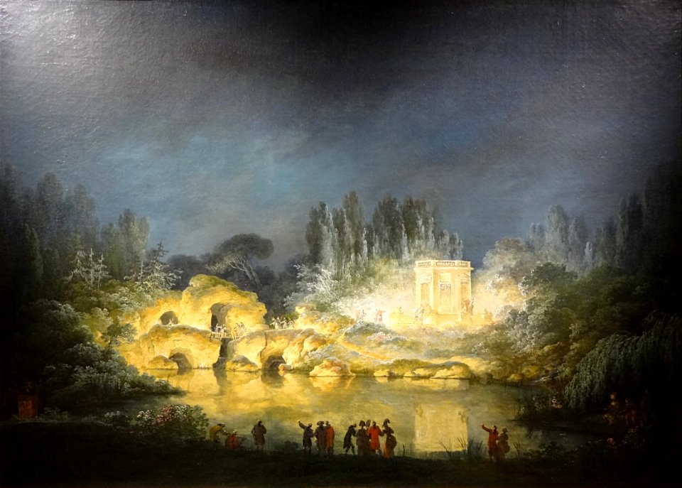 "Illumination du pavillon du Belvédère et du Rocher dans l…