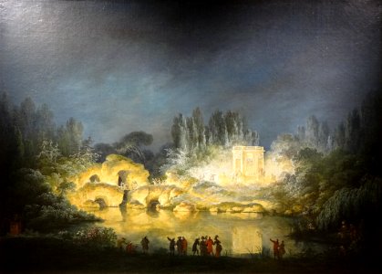"Illumination du pavillon du Belvédère et du Rocher dans l…