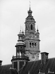 Une vue de la Vieille bourse de Lille et du beffroi de la …