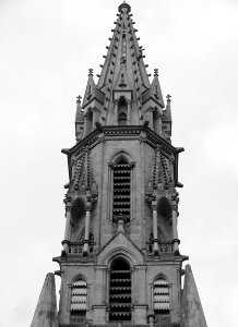 Le clocher de l'église du Sacré-Coeur, à Lille.