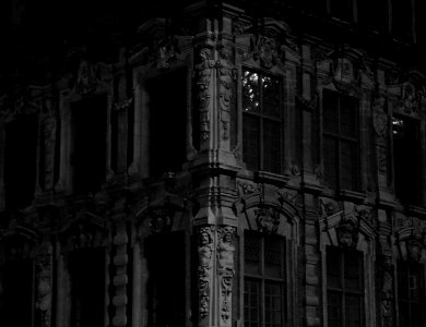 La vieille bourse de Lille comme assoupie...