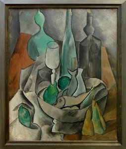 "Poissons et bouteilles", Pablo Picasso, 1909.