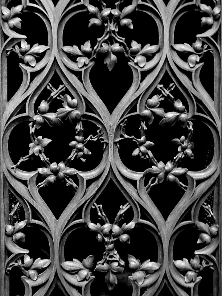 Détail d'un confessionnal de l'église Saint-Maurice de Lil…