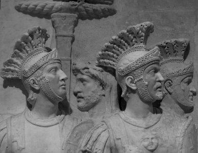 Galerie du temps, Louvre Lens: détail d'un fragment du déc…