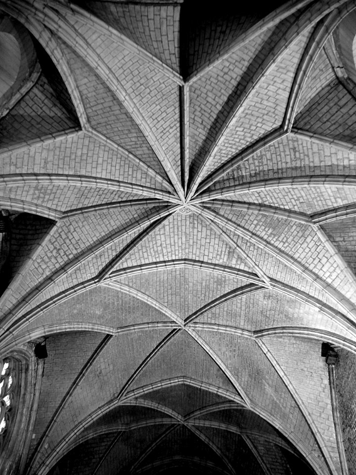 Une vue des voûtes de la salle du conclave du Palais Rihou…
