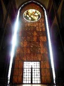 Une vue du célèbre mur en marbre translucide de la cathédr…