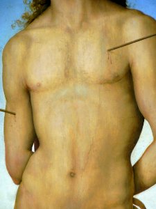"Saint Sébastien" (détail), Le Pérugin, 1495. Galerie du t…