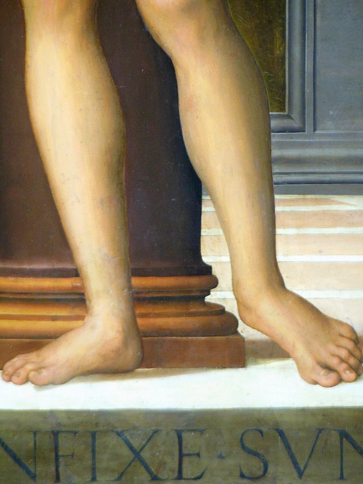 "Saint Sébastien" (détail), Le Pérugin, 1495. Galerie du t…