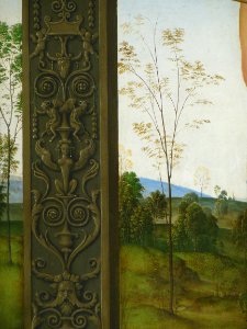 "Saint Sébastien" (détail), Le Pérugin, 1495. Galerie du t…