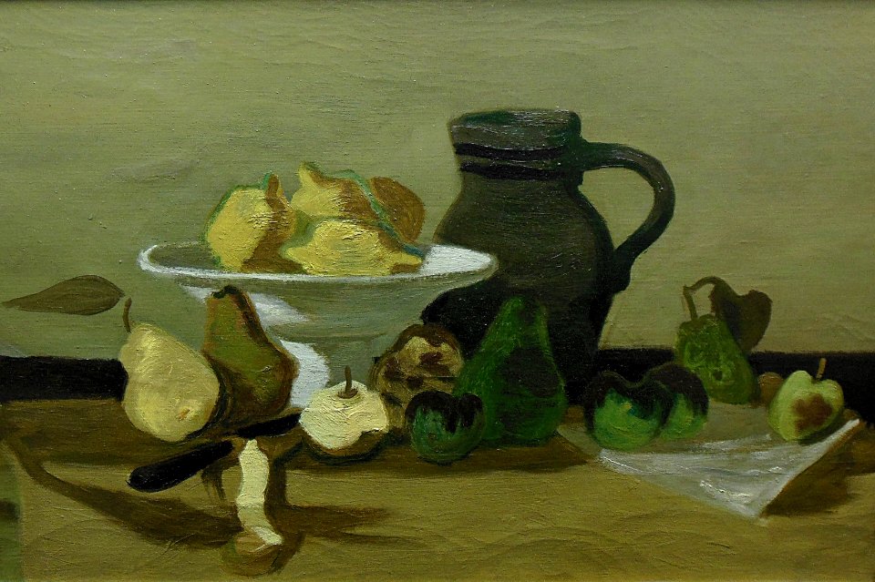 "Poires et potirons" (détail), Lucien Fontanarosa, avant 1…