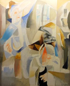 "Personnages dans un intérieur cubisant", Jacky Dodin, 198…