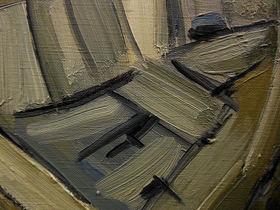 "Nature morte aux cageots" (détail), Michel Delporte, 1955…