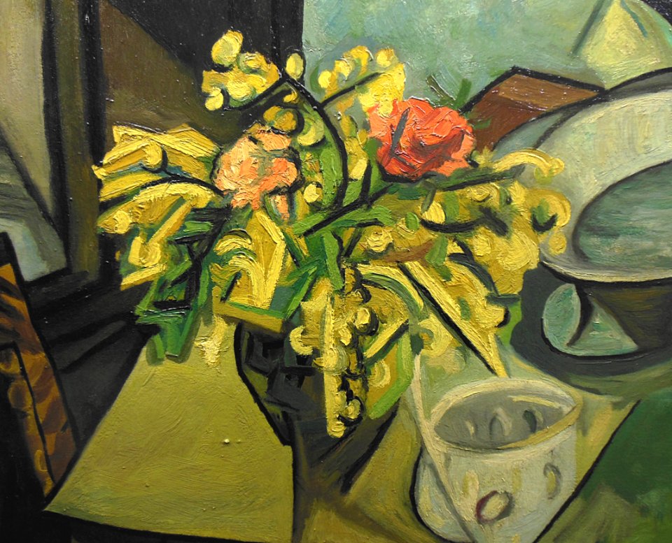 "Nature morte aux mimosas" (détail), Pierre Leclercq, 1947…