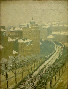 "Paysage de Paris sous la neige", Charles Lacoste, 1913.