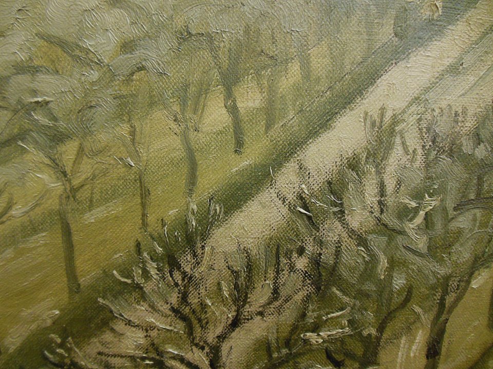 "Paysage de Paris sous la neige" (détail), Charles Lacoste…