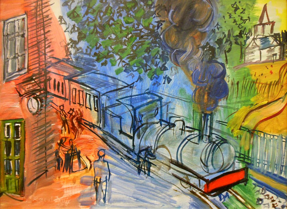 "Train en gare", Raoul Dufy.