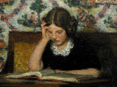 "La lecture" (détail), René-Xavier Prinet.