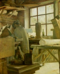"L'atelier du sculpteur", Constantin-Henri Bermÿn.