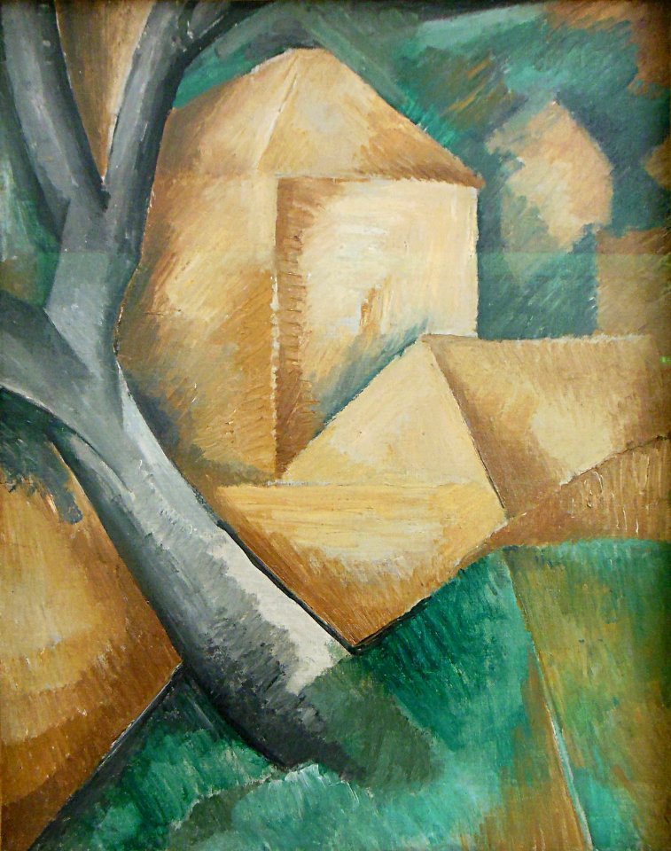 "Maisons et arbre", Georges Braque, 1907-1908.