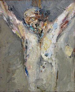 "Buste de Christ en croix", Eugène Leroy, vers 1950.