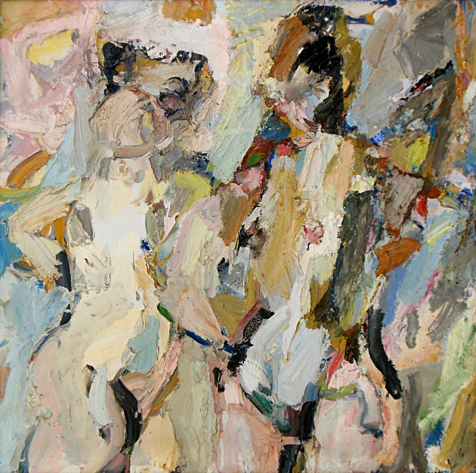 "Silhouette de femmes", Eugène Leroy, vers 1950.