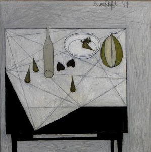 "Nature morte au melon", Bernard Buffet, 1949.