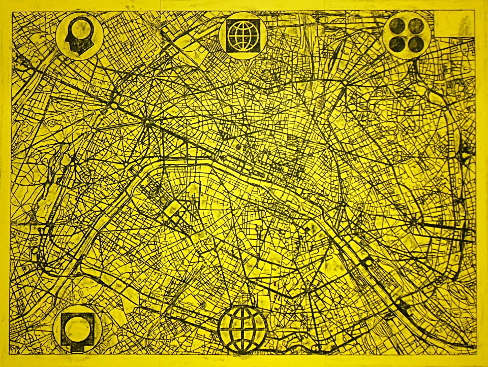 Sans titre (Paris street map with symbols, Matt Mullican, …