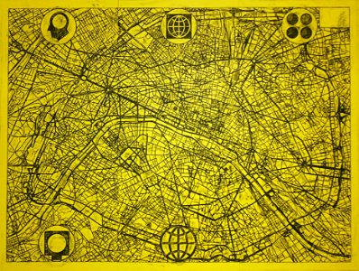 Sans titre (Paris street map with symbols, Matt Mullican, …