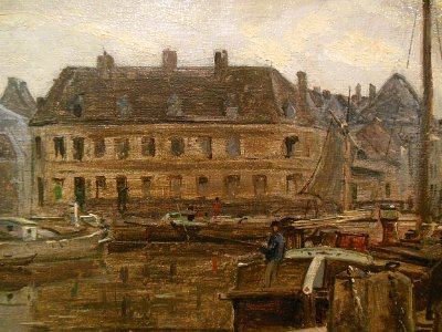 "L'ancien rivage à Arras" (détail), Charles Desavary, 1875…