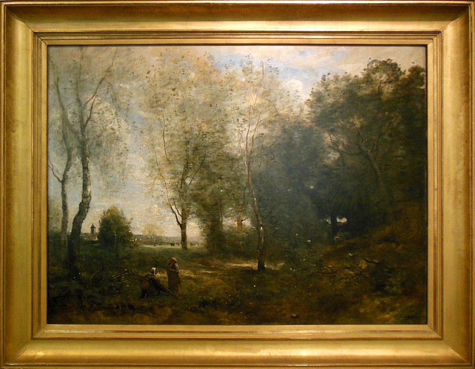 "Les bûcheronnes près d'Arras", Camille Corot, 1872.