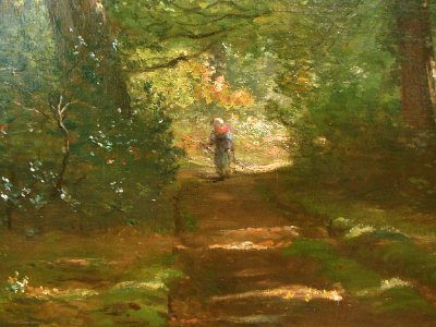 "Chemin sous bois" (détail), Constant Dutilleux, 1864