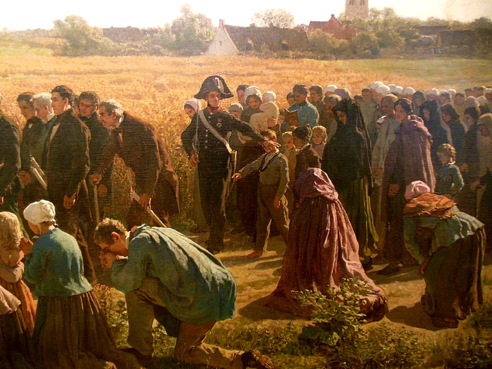 "La bénédiction des blés en Artois" (détail), Jules Breton…