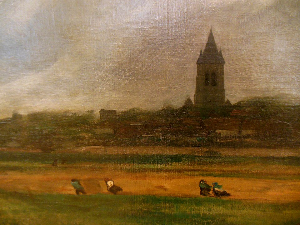 "Un ouragan" (détail), Emile Breton, 1863.