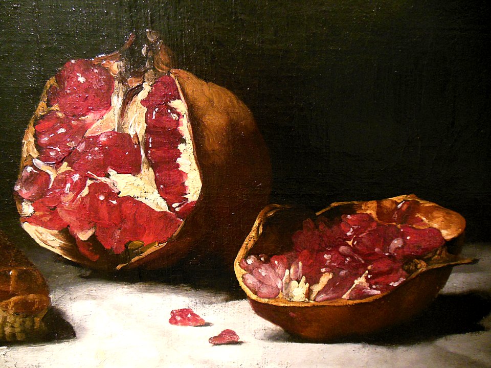 "Nature morte à la grenade" (détail), Théodule Ribot.