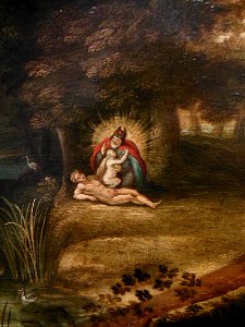 "Le Paradis terrestre" (détail). D'après Jan Brueghel, 17è…
