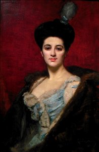 "Portrait de Madame Gettling" (détail), Carolus-Duran.