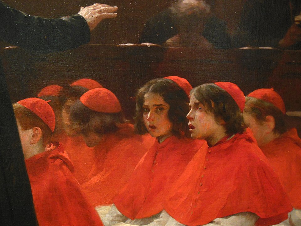 "Une maîtrise d'enfants, souvenir d'Italie" (détail), Albe…