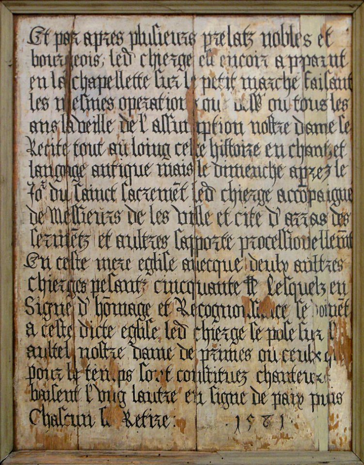 Extrait de la Légende de la Sainte Chandelle, Michel Varle…
