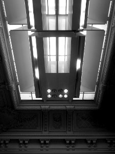 Une vue du plafond de la "Salle des Mays".