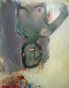 "Fingermalerei - Schwarze Elke", Georg Baselitz, 1973.