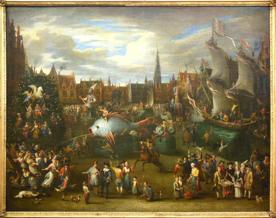 "Fête traditionnelle à Anvers", Alexander van Bredael, 169…